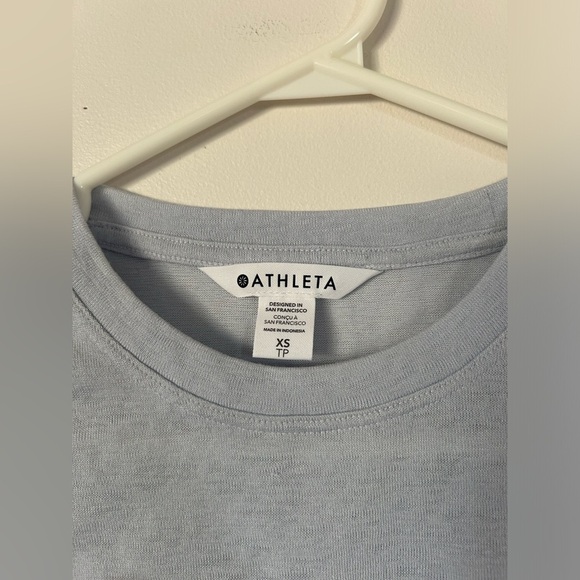 ATHLETA BREEZY MUSCLE TANK XS Snowfall Blue - Picture 6 of 7